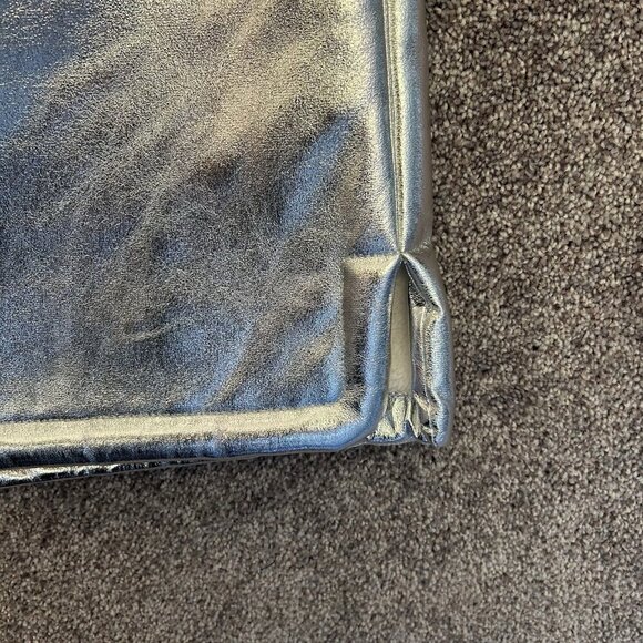 7 For All Mankind Women's Coat Size XS Metallic Silver Jacket Faux Fur NWT - Picture 10 of 16